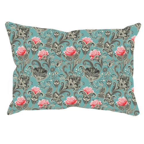 Vintage Floral Pillowcase with Pink Roses – Double-Sided (Pack of 2)