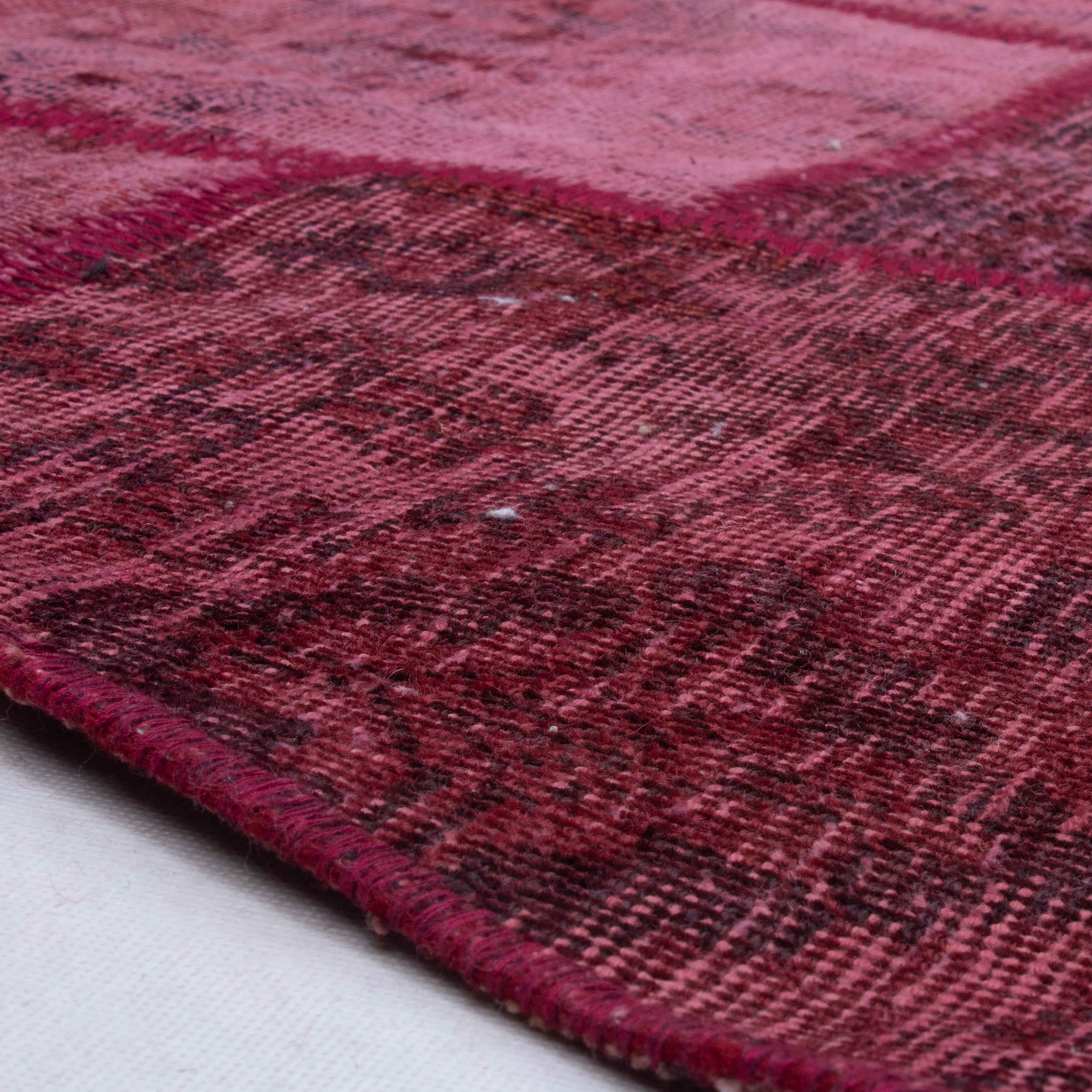 Vintage Persian Hand-Knotted Patchwork Carpet Geometric Pomegranate Design