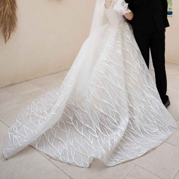 Wedding Dress Fully Adorned with Crystal - Flowy, Comfortable & Gorgeous