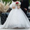 Wedding Dress Fully Adorned with Crystal - Flowy, Comfortable & Gorgeous