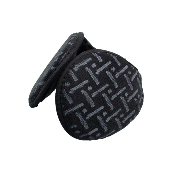 Winter Earmuffs – Lightweight in Geometric Design in Black
