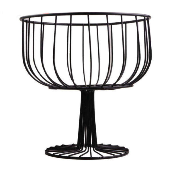 Wire Basket With Footed, Chic & Lux Perfect for Fruit in Black
