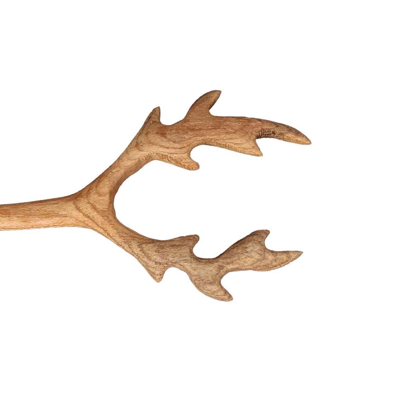 Wooden Hair Stick Handcrafted with Horn Deer Design – Perfect for Everyday Styling