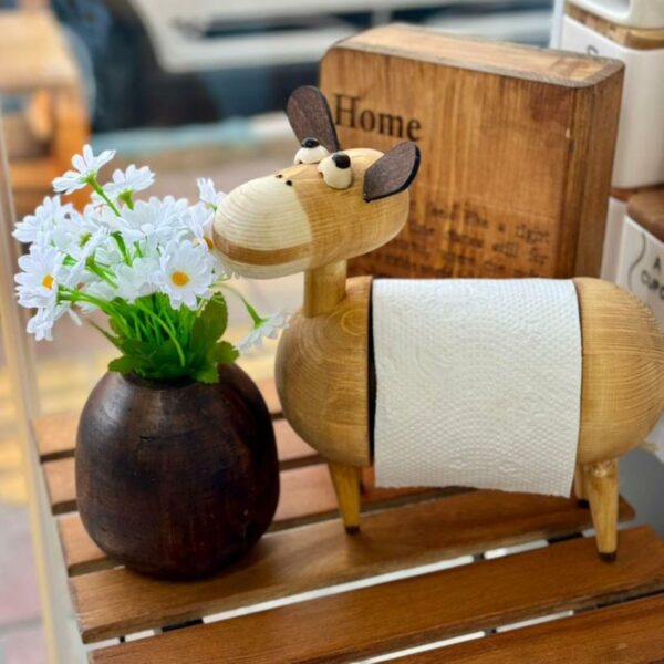 Wooden Novelty Paper Towel Holder – Fun & Functional Kitchen Decor