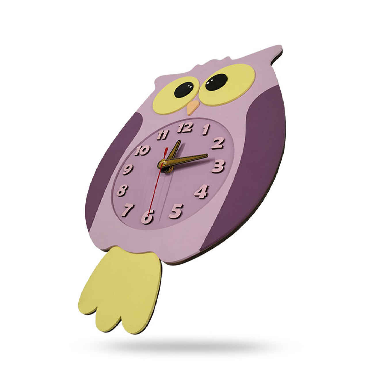 Wooden Nursery Wall Clock – Ideal for Children’s Room with Owl Design