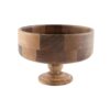 Wooden Serving Stand with Round and Bowl-Shaped