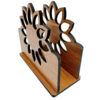 Wooden Tissue Paper Holder – Ideal for Home and Office Decor with Flower Design