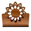 Wooden Tissue Paper Holder – Ideal for Home and Office Decor with Flower Design