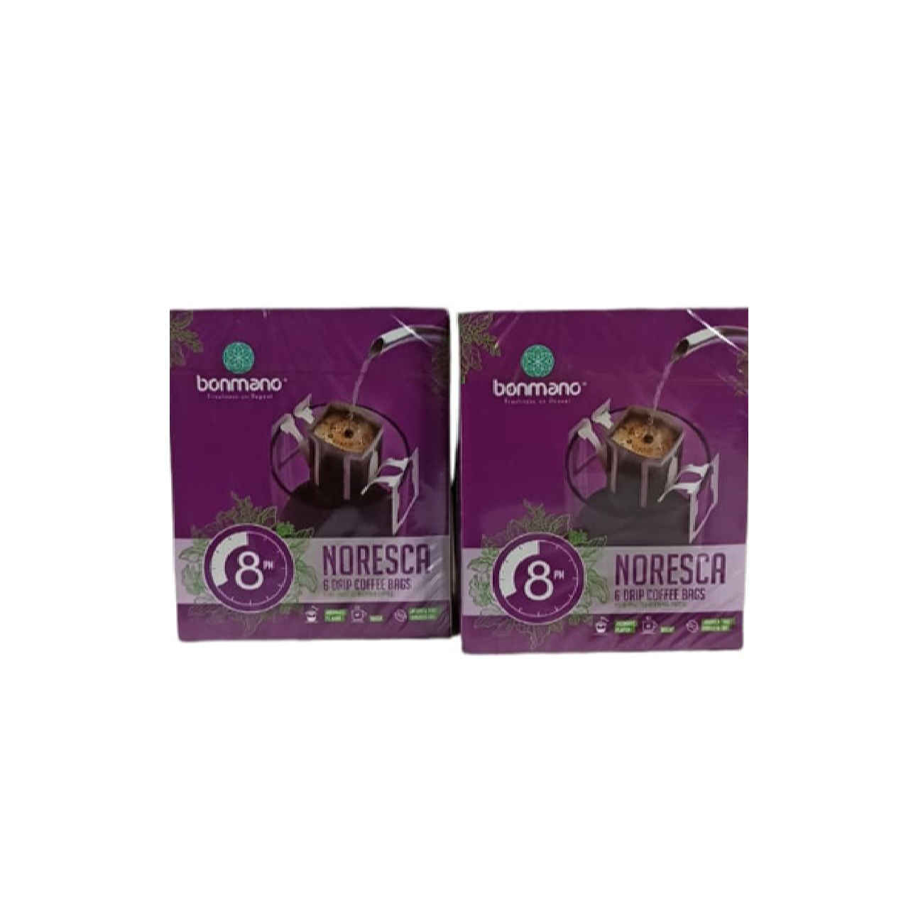 100% Arabica Drip Coffee for Home Brewing | Bonmano Noresca (2 Pack of 6)