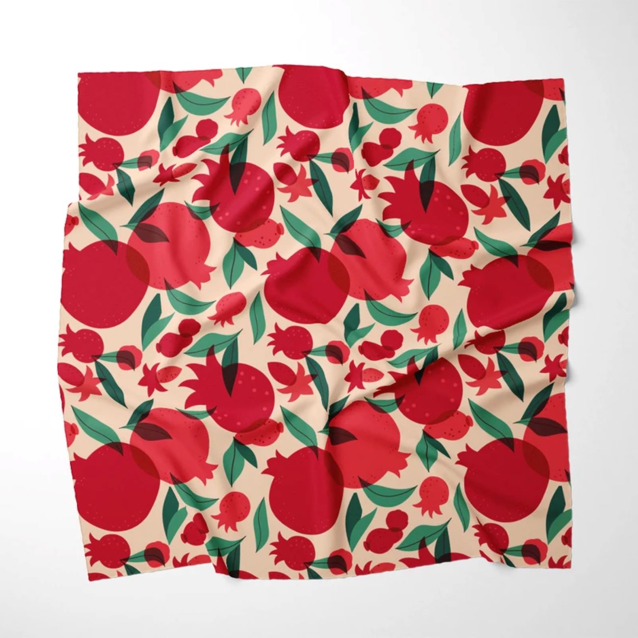 Velvet Tablecloth Suitable for Yalda with Pomegranate Design