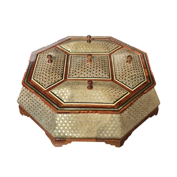 Artisan Wooden Khatam Kari Candy Bowl - Perfect for Gifting & Entertaining