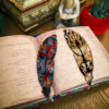 Artistic Persian Inspired Wooden Bookmark with Floral Design - Set of 2