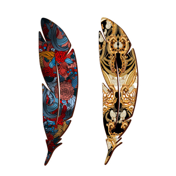 Artistic Persian Inspired Wooden Bookmark with Floral Design - Set of 2