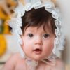 Baby Earflap Hat Princess Model - Soft, Stylish & Perfect for Outgoing in Milky