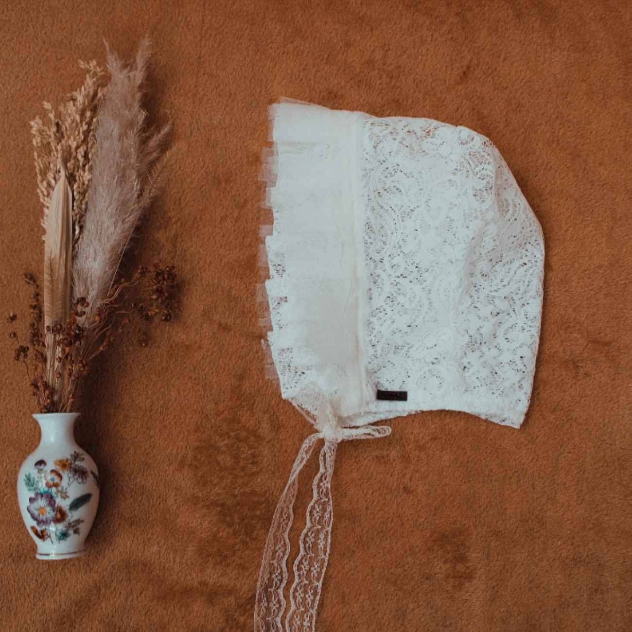 Baby Earflap Hat Princess Model – Soft, Stylish & Perfect for Outgoing in Milky