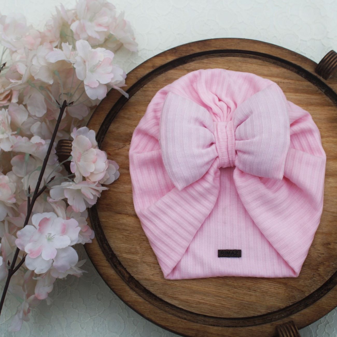 Baby Turban – Cute and Stylish Pink Bow Tie Style , Warm and Comfortable