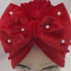 Baby Turban - Cute and Stylish Red Bow Tie Pearl Model , Warm and Comfortable