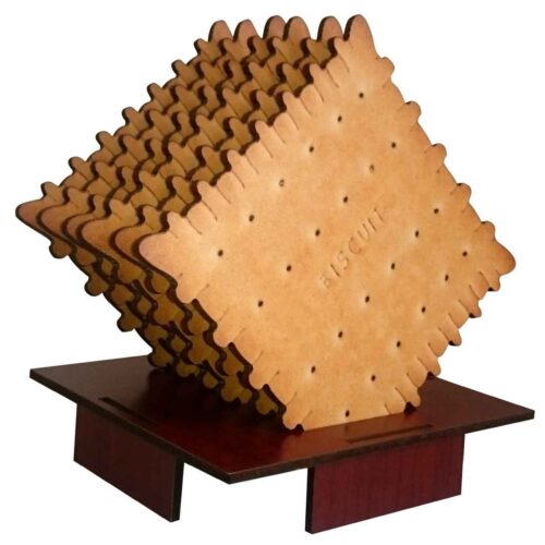 Square Wooden Coaster – Deer Antler Design (Pack of 2)