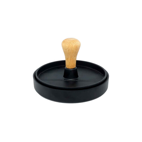 Manual Metal Shami Kebab & Burger Press – in Wood-Handle | Black