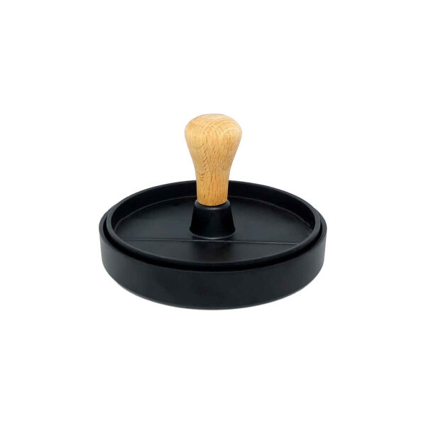Manual Metal Shami Kebab & Burger Press - in Wood-Handle | Black