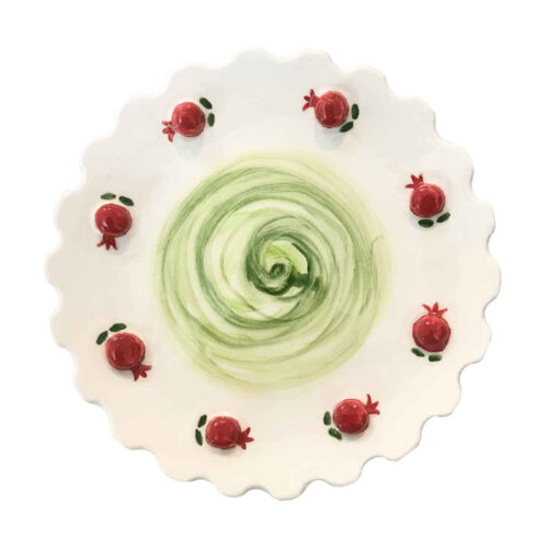 Ceramic Dinnerware Plate – Dishwasher Safe | Pomegranate Design