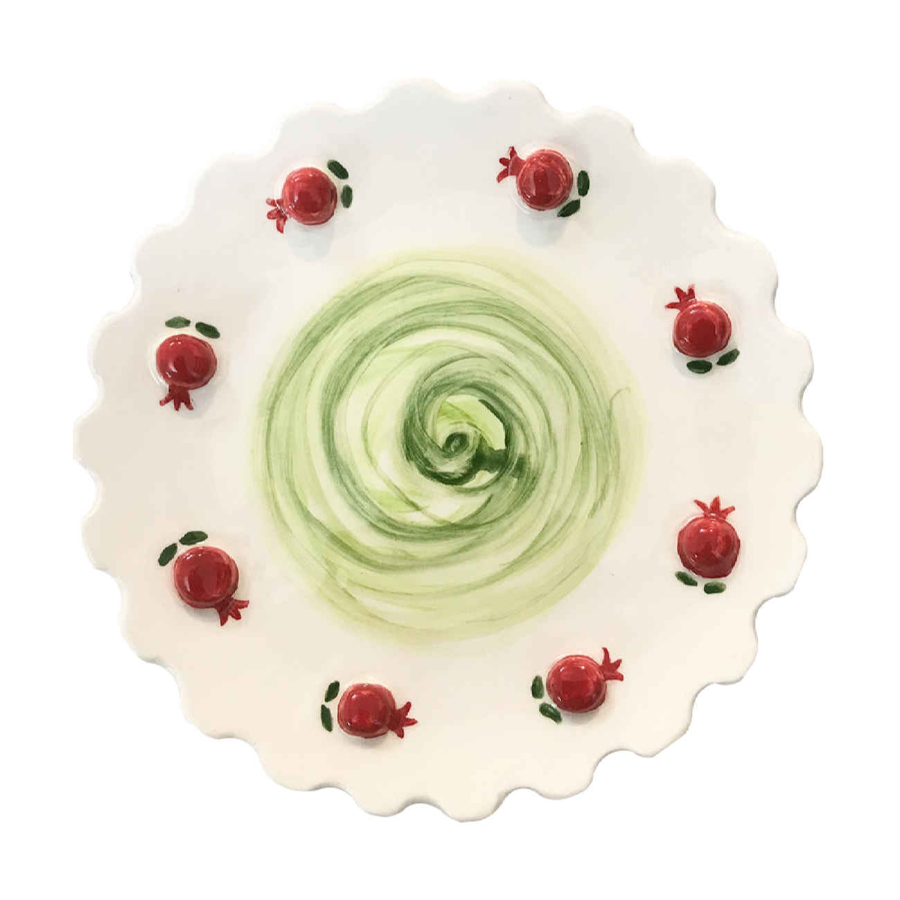Ceramic Dinnerware Plate - Dishwasher Safe | Pomegranate Design