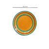 Ceramic Dinnerware Plate - Dishwasher Safe (Set of 2) | Rainbow Model