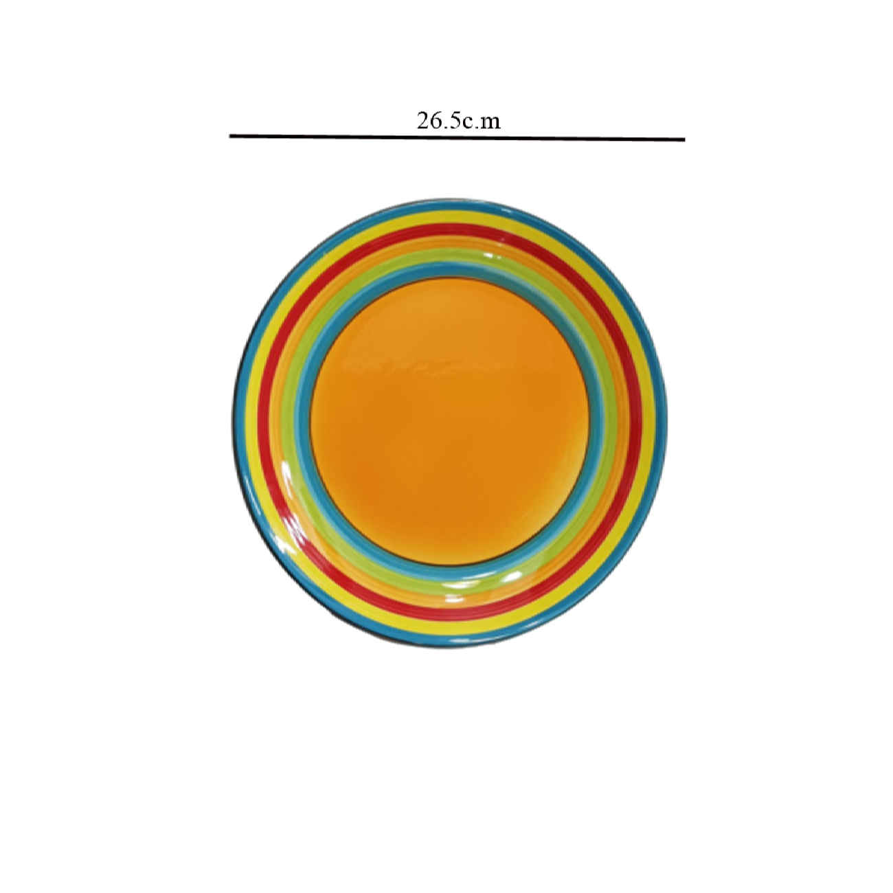 Ceramic Dinnerware Plate – Dishwasher Safe (Set of 2) | Rainbow Model