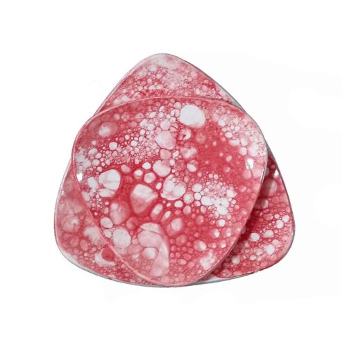 Ceramic Dinnerware Plate – Dishwasher Safe with Bubble Art & Modern Abstract Design (Set of 2)
