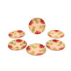 Ceramic Dinnerware Plate - Microwave, Dishwasher Safe with Floral Design (Set of 6)
