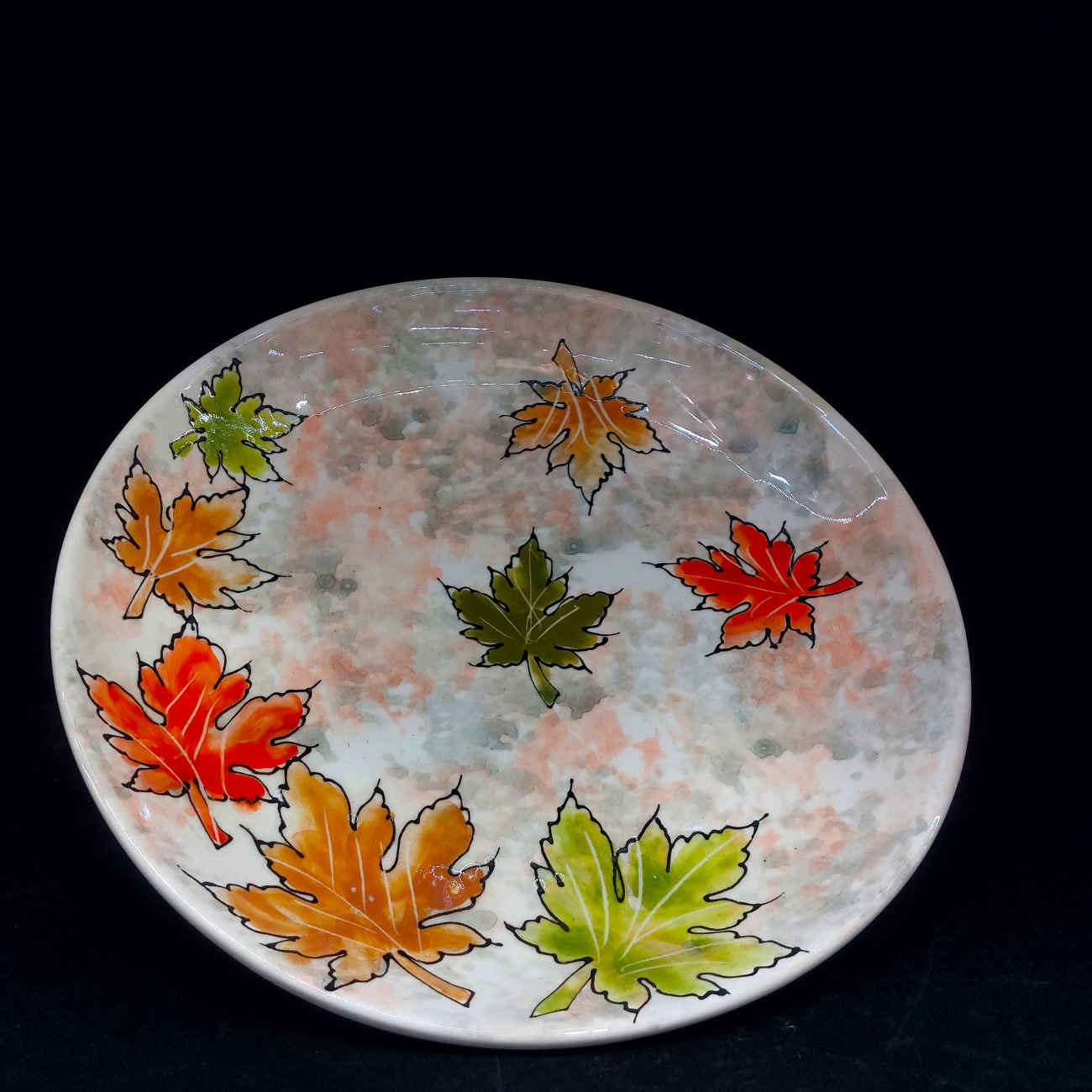 Ceramic Dinnerware Plate – Microwave and Dishwasher Safe – Autumn Model (Set of 6)