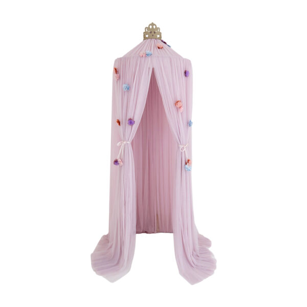 Chiffon Bed Canopy with Delicate Floral Design for a Romantic Bedroom Upgrade