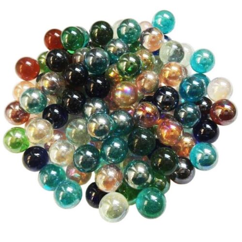Classic Glass Marbles – Nostalgic Iranian Toy 60 Pcs in a Pack Different Color