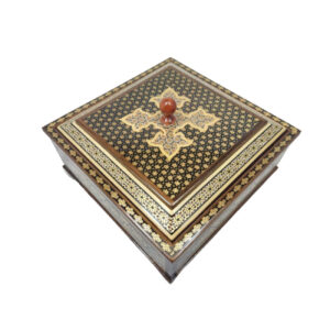 Classic Wooden Khatam Kari Candy Bowl – for Elegance and Charm