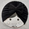 Cute and Stylish Baby Turban with a Black Bow Tie – Soft & Warm to Protec Baby