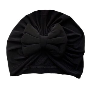 Cute and Stylish Baby Turban with a Black Bow Tie – Soft & Warm to Protec Baby