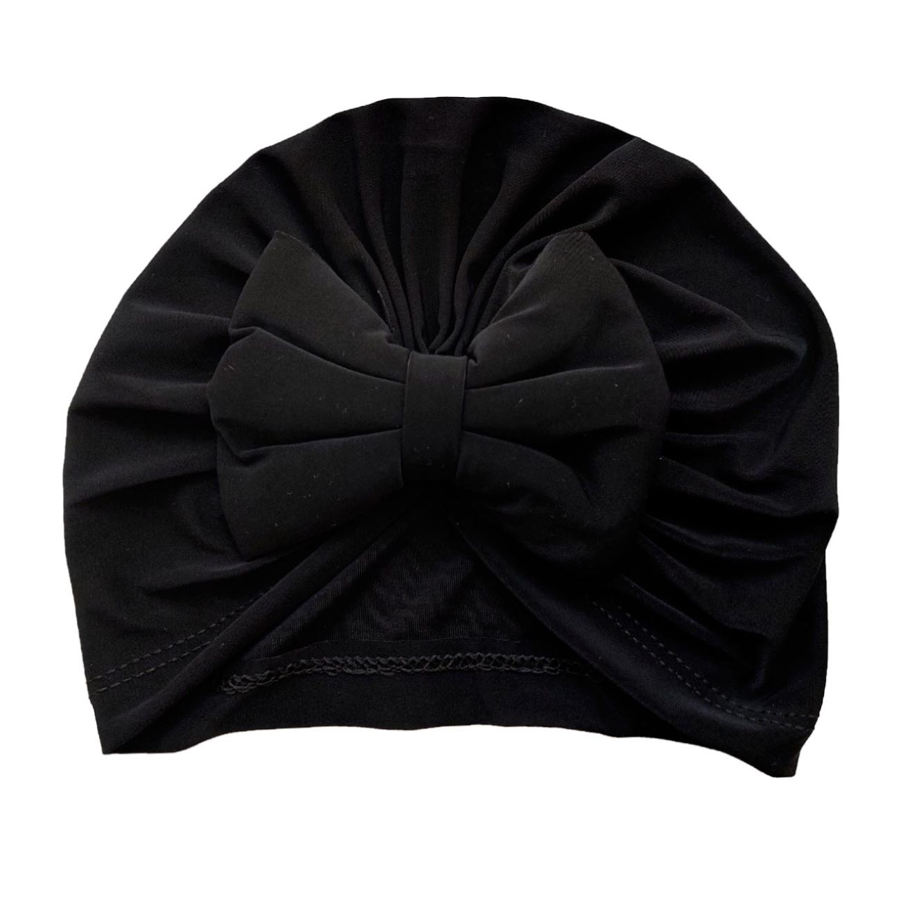 Cute and Stylish Baby Turban with a Black Bow Tie – Soft & Warm to Protec Baby