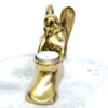 Decorative Ceramic Candle Holder Chic with Angle Design in Golden