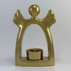 Decorative Ceramic Candle Holder with Angle Design in Gold