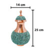 Decorative Copper Bottle Persian Artisan-Crafted Prominent Turquoise Inlay Design