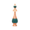 Decorative Copper Bottle Persian Artisan-Crafted with Turquoise Inlay Design