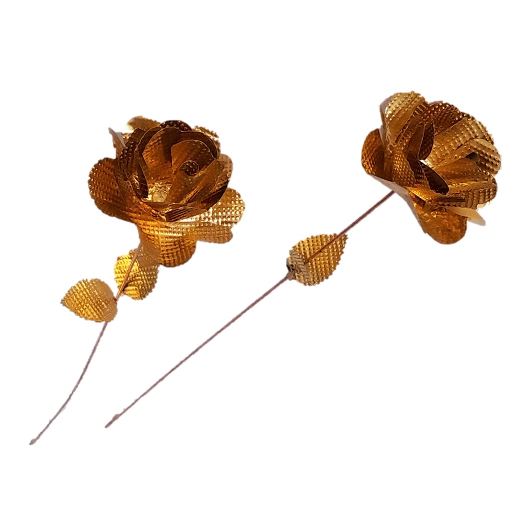Handcrafted Copper Rose Flower – Ideal for Gifts & Home Decor – Floral Art (x10)