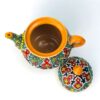 Decorative Pottery Teapot with Paisley Minakari Enameling Design Model Shabestan