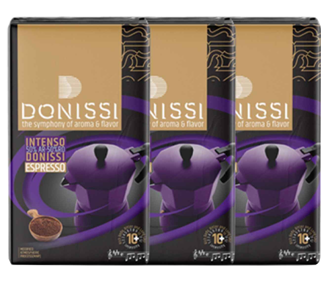 Donissi Espresso Coffee Powder – Perfect for Coffee Lovers 50/50 | 3 Pack of 250 gr
