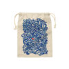 Drawstring Cotton Storage Bag, Eco-Friendly and Reusable with Sea & Fish Design