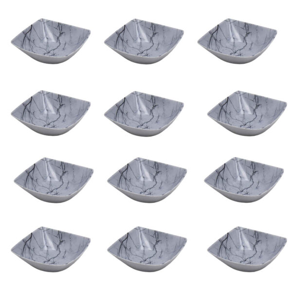 Durable Melamine Bowl – For Serving Yogurt, Soup, Ash, Salad and Pasta (Set of 12)