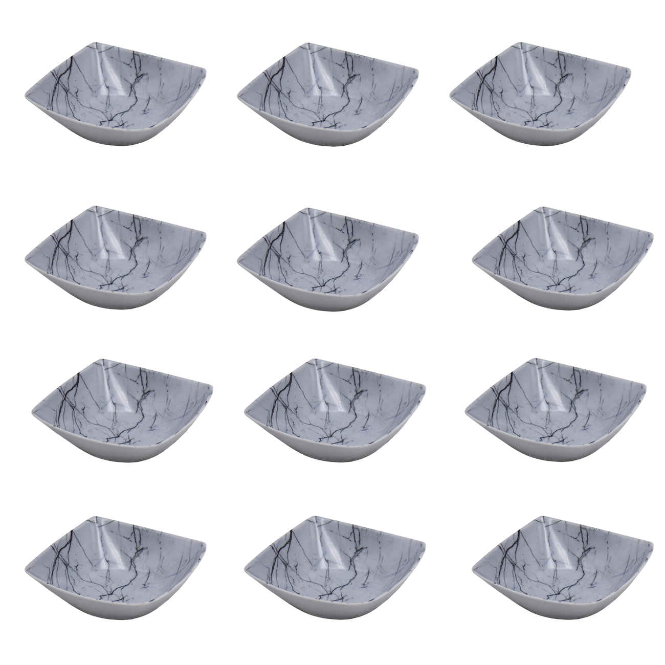 Durable Melamine Bowl – For Serving Yogurt, Soup, Ash, Salad and Pasta  (Set of 12)