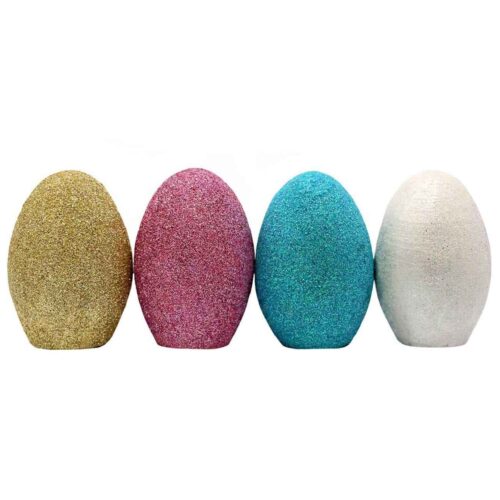 Elegant Wooden Haftseen Eggs for Nowruz Persian – Wreath Model (Pack of 4)