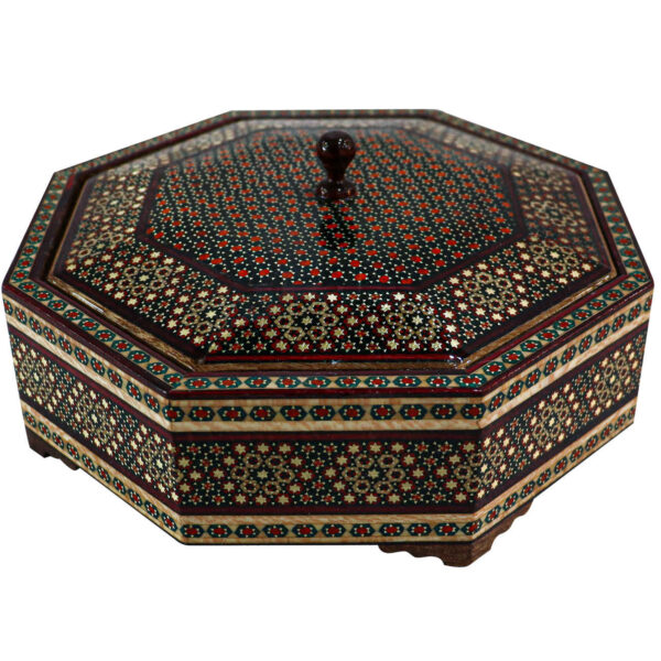 Elegant Wooden Khatam Kari Candy Bowl - Perfect for Gifting & Entertaining