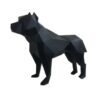 Geometric Pitbull Cubism Figurine -  Handcrafted  Modern Art